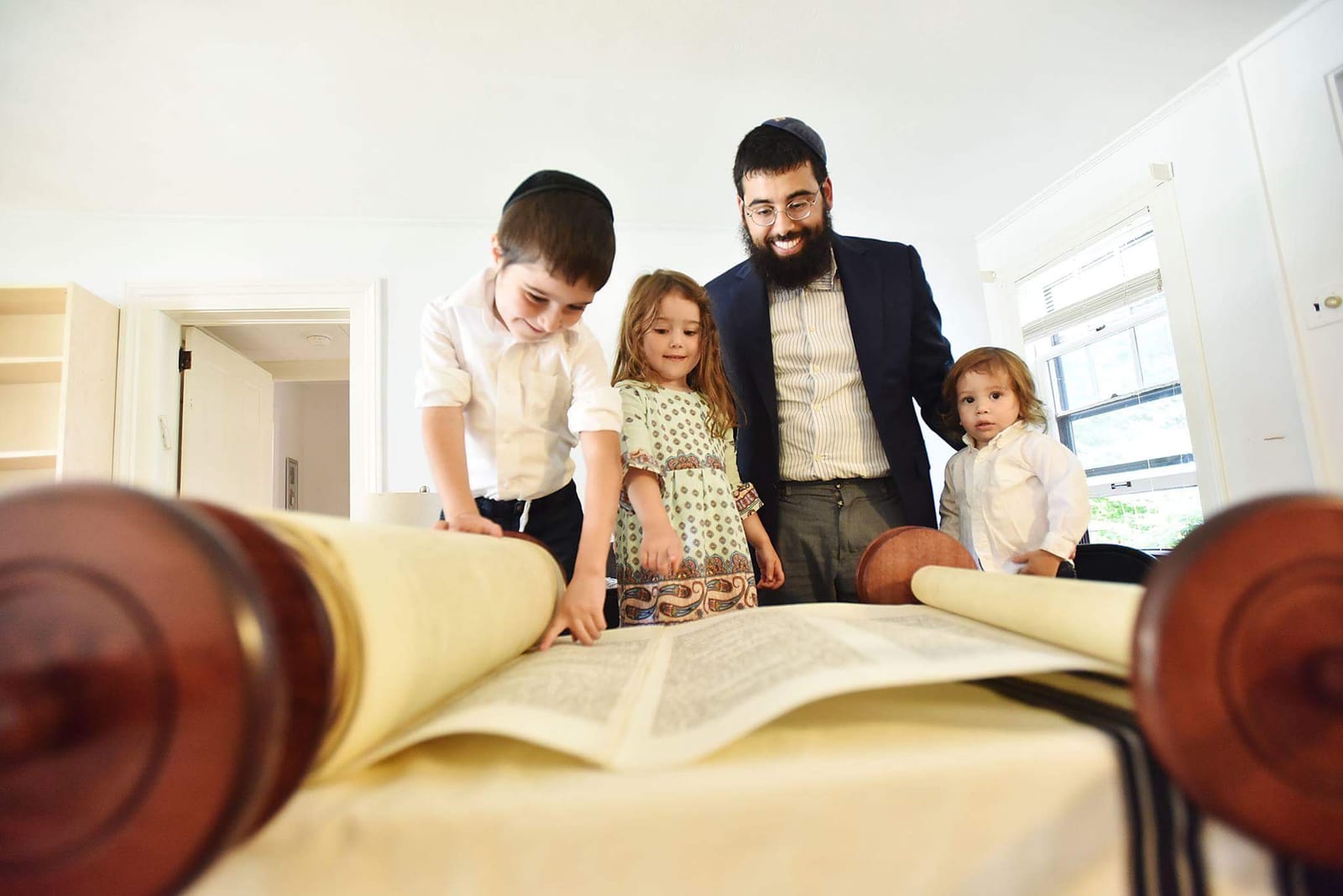 The new Sefer Torah, open